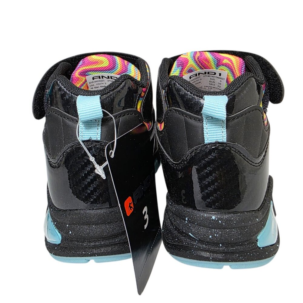 AND1 Athletic Sneakers Hi-Top Zip Little & Big Boy Size 3 & 4 Odor-Reducing Tech - Picture 8 of 9